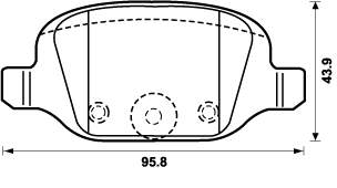 573019B Jurid/Bendix pastillas de freno traseras