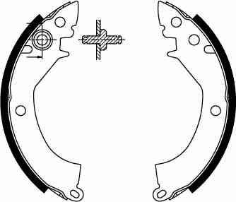 Zapatas de frenos de tambor traseras N1414 Necto