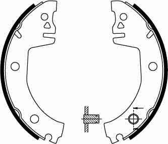 361535B Jurid/Bendix zapatas de frenos de tambor traseras