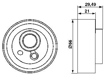 Rodillo, cadena de distribución VKM11050 SKF