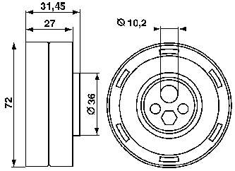 Rodillo, cadena de distribución VKM11200 SKF