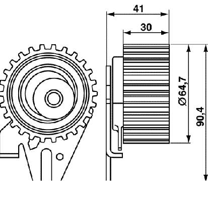 Rodillo, cadena de distribución Opel Vectra
