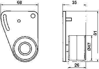 Rodillo, cadena de distribución Ford Taunus GBS.GBNS