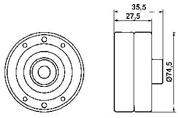 Polea correa distribución VKM21031 SKF
