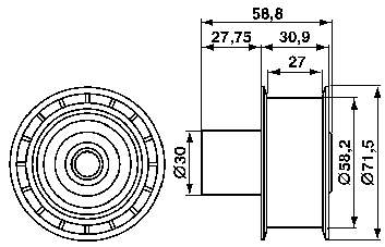 Polea correa distribución VKM25201 SKF