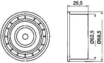 VKM25213 SKF rodillo intermedio de correa dentada