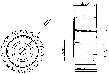 Rodillo intermedio de correa dentada SKF VKM26125
