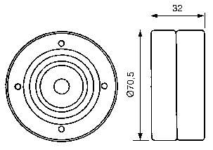 VKM26500 SKF Polea tensora intermedio de correa dentada