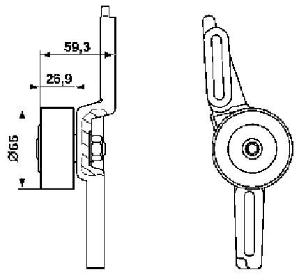 Rodillo, correa trapecial poli V VKM33012 SKF