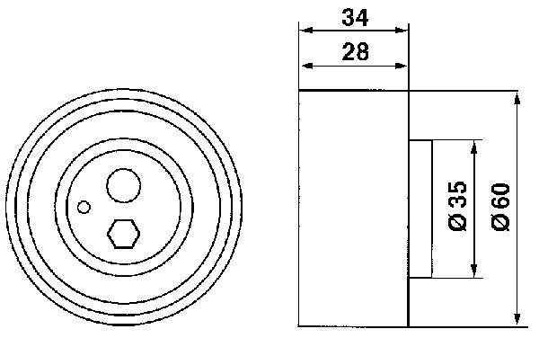 vkm74008 SKF rodillo, cadena de distribución