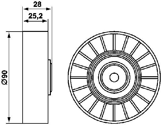 VKM 31007 SKF polea inversión / guía, correa poli v