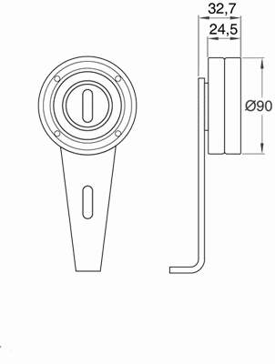 Rodillo, correa trapecial poli V VKM33021 SKF