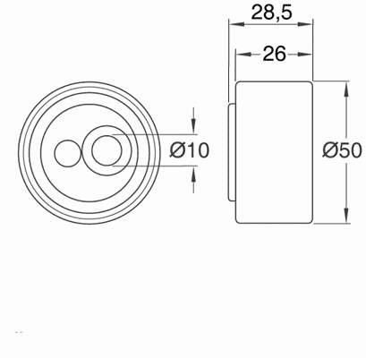 Polea tensora correa poli V VKM33024 SKF