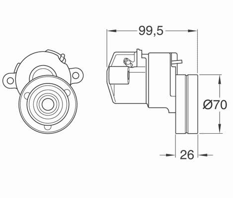 Tensor de correa poli V VKM35008 SKF
