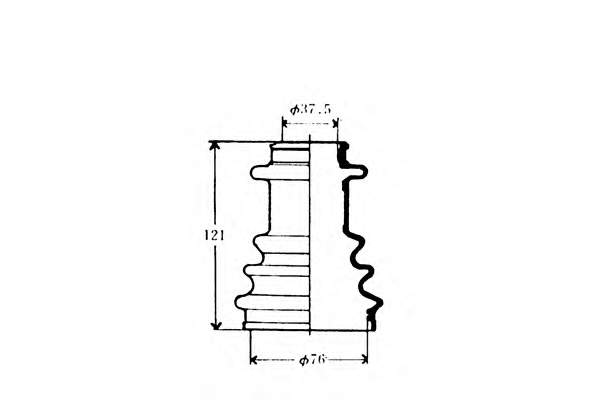 Fuelle, árbol de transmisión delantero exterior 5411 Maruichi-156