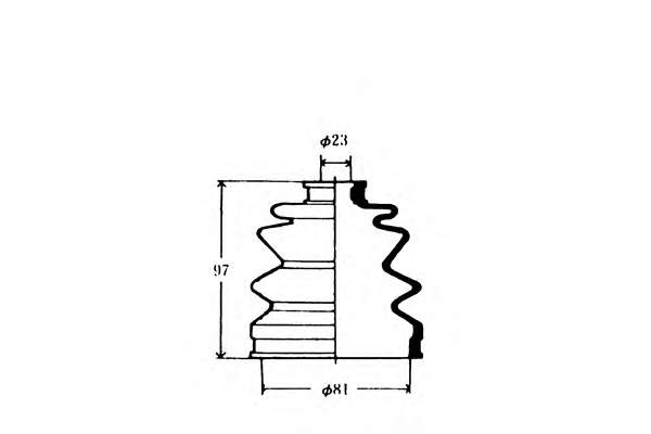 Fuelle, árbol de transmisión delantero exterior J2863004 Nipparts