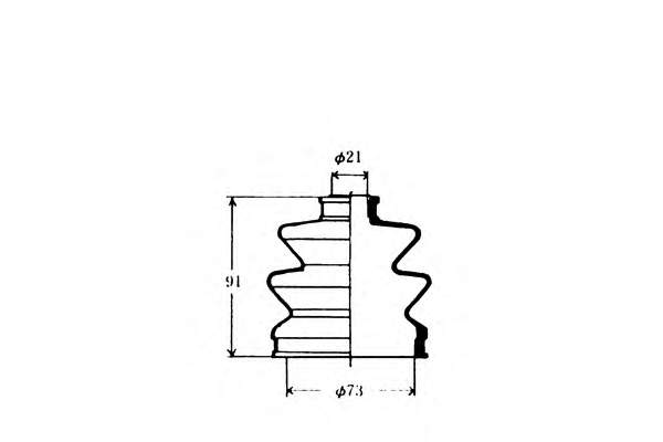 Fuelle, árbol de transmisión delantero exterior 30300 Impergom