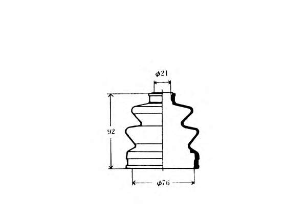 72414 Maruichi-156 fuelle, árbol de transmisión delantero exterior