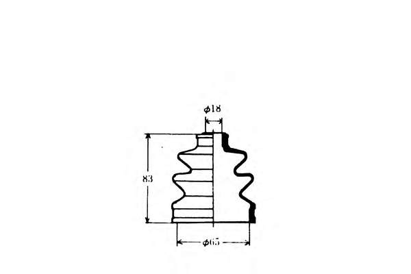 J2866002 Nipparts fuelle, árbol de transmisión delantero interior