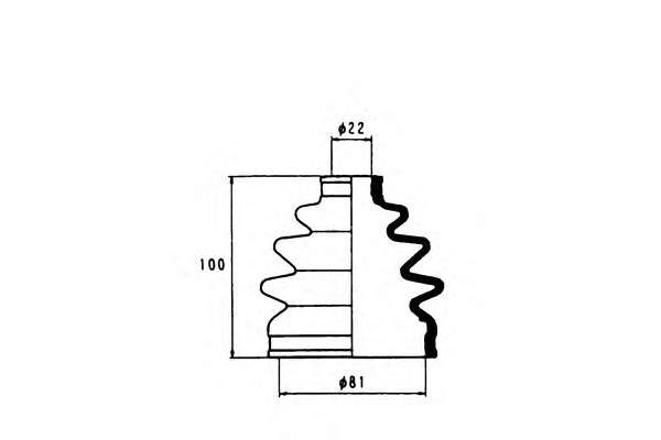 Fuelle, árbol de transmisión delantero exterior J2867010 Nipparts