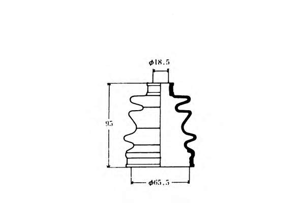 J2868000 Nipparts fuelle, árbol de transmisión delantero exterior