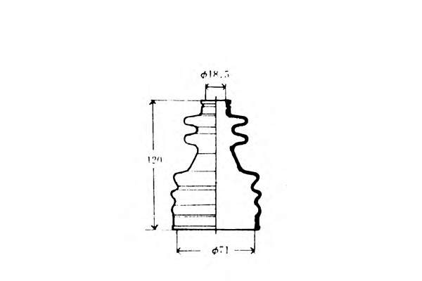 Fuelle, árbol de transmisión trasero interior N1728RZ RBI