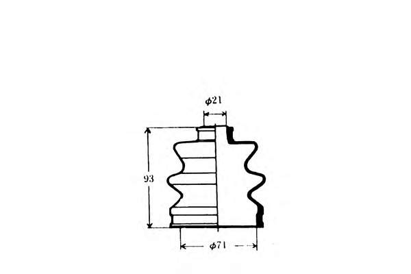 Fuelle, árbol de transmisión delantero interior J2883000 Nipparts