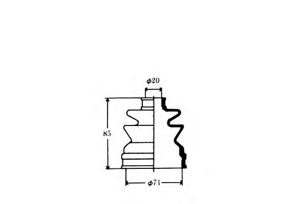 Fuelle, árbol de transmisión delantero interior J2883006 Nipparts