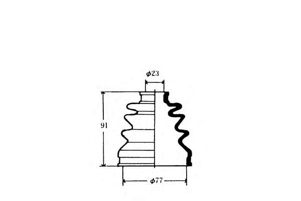 Fuelle, árbol de transmisión delantero interior J2884001 Nipparts