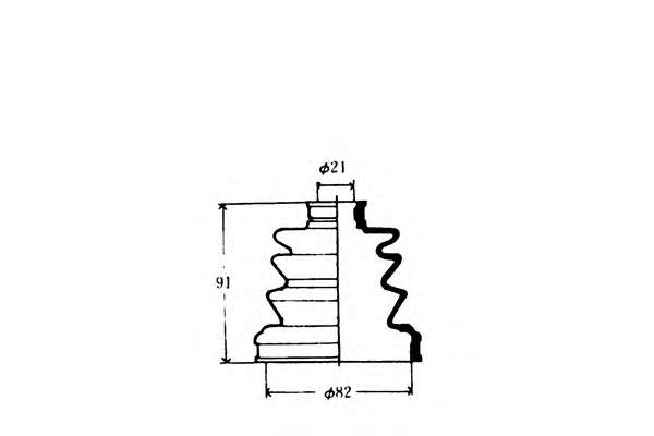 Fuelle, árbol de transmisión delantero interior M1702IZ RBI