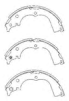 Zapatas de frenos de tambor traseras J3502046 Nipparts