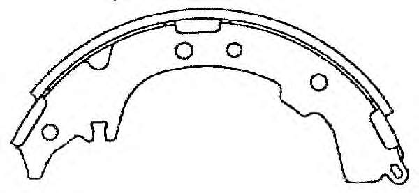 Zapatas de freno traseras Nipparts J3502068