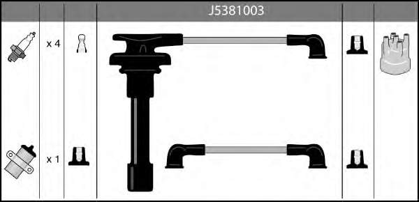 Juego de cables de encendido J5381003 Nipparts