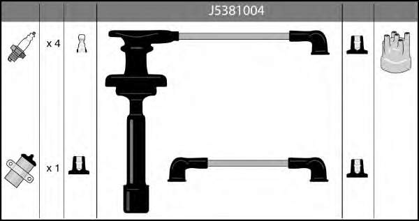 Juego de cables de encendido J5381004 Nipparts