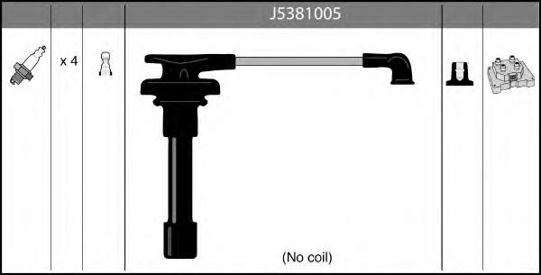 Juego de cables de encendido J5381005 Nipparts