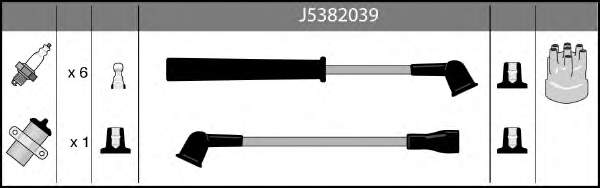 J5382039 Nipparts cables de bujías