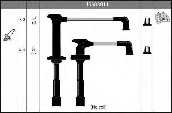 Juego de cables de encendido J5383011 Nipparts