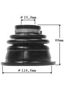 300573 Loebro fuelle, árbol de transmisión delantero interior izquierdo