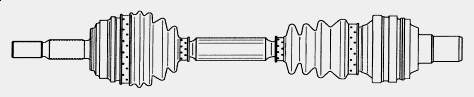 Árbol de transmisión delantero derecho DRS611100 Open Parts