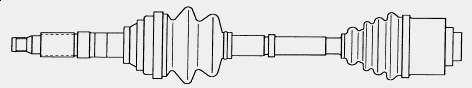 Árbol de transmisión delantero izquierdo para Renault 18 (134)