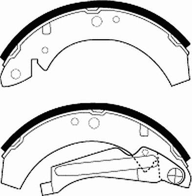 Zapatas de frenos de tambor traseras Audi 60 