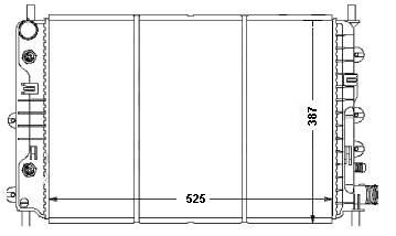 Radiador refrigeración del motor 6912236 Ford