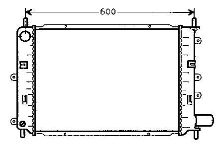 Radiador refrigeración del motor 1664804 Ford