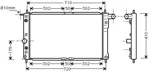 Radiador refrigeración del motor 22A847 FPS