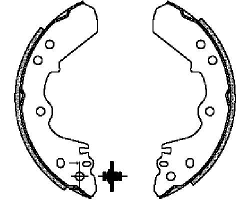 Zapatas de frenos de tambor traseras 91143043 Opel