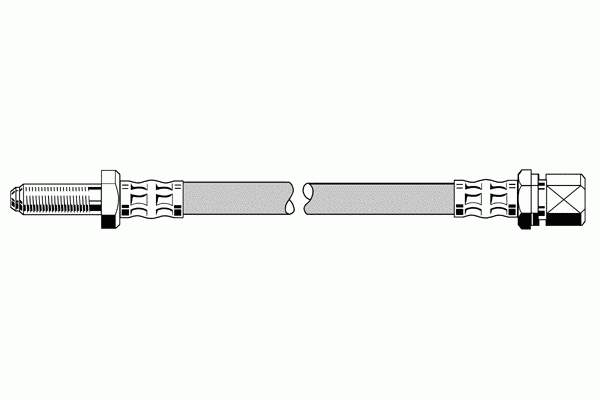 Tubo flexible de frenos trasero derecho 6102786 Ford