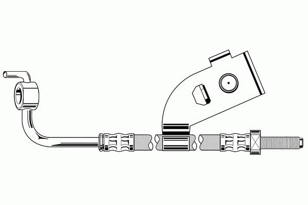 Tubo flexible de frenos delantero izquierdo E168100 Peugeot/Citroen