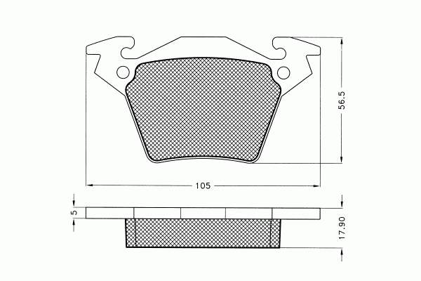 7506 PEX pastillas de freno traseras