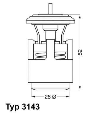 Termostato 314387D Wahler