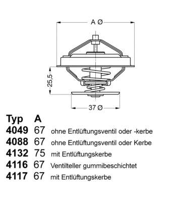 Termostato refrigerante Wahler 411687D1